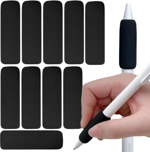 Belegao 10PCS Pen Grips for Adults Comfortable Pencil Grip Soft Foam 2 Size | Handwriting Cushion Holder, Large & Regular Size, for Ballpoint Pens, Pencils, Styluses, Artists & People with Arthritis