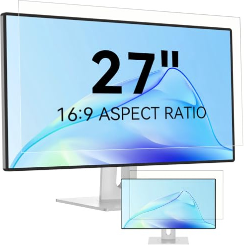 Mamol Filtro schermo luce blu per schermo PC e monitor, rimovibile protezione schermo, rivestimento anti-riflesso pellicola protettiva per monitor Widescreen Computer (27 pollici aspetto 16:9)
