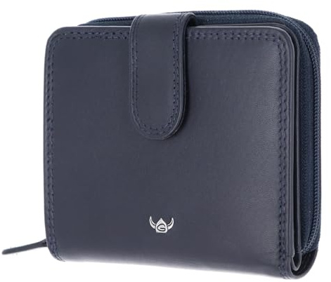 Golden Head Leder Geldbörse Polo RFID Protect Minibörse mit Riegel 1006 Marineblau dunkelblau