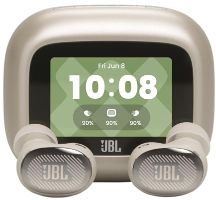 JBL Live Buds 4, Kabellose Noise-Cancelling-Ohrhörer, Champagner | Hi-Res Audio, Smart Charging Case, Bluetooth 6.0, 40 Stunden Akkulaufzeit, IP55 Wasserdicht, JBL Signature‑ und Spatial Sound