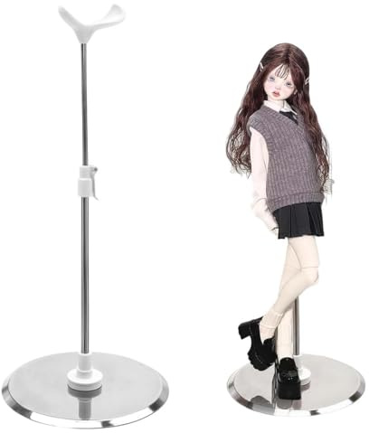 HIYAHB Adjustable BJD Doll Stand, Metal Doll Holder, Ball Jointed Doll Support Stand, 1/3 1/4 BJD Display Holder, Stable Doll Stand, Figure Support Base, Doll Display Rack, Stand Rack