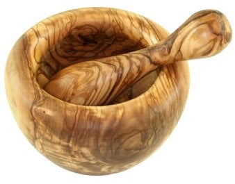 D.O.M.® Mortier 14 cm en bois d'olivier