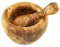 D.O.M.® Mortier 14 cm en bois d'olivier