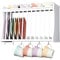 Elegant Brands Kitchen Plate Rack, White, Wooden, Wall-mounted or Freestanding Worktop Storage. Upper shelf + 6 hooks below. Traditional design from the Minack Range