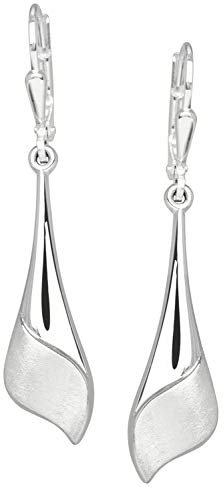 My Gold Damen Ohrringe hängend Echtes Sterlingsilber 925 Silber 42mm x 8mm Lang Silberohrringe Damenohrringe Ohrhänger Gavina V0012481