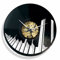 DISC'O'Clock Shallplattenuhr Abbiamo un Piano - Lautlos Wanduhr, einfach aufzuhängen. 100% Made in Italy Handwerkliches Produkt
