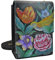 Anuschka handbemalte Ledertasche, Schultertasche für Damen, Geschenk für Frauen, Handgefertigte Tasche mit Fach - Mini Umhängetasche organiser (Vintage Bouquet 412 VBQ)
