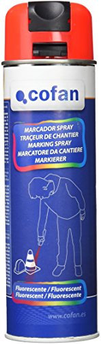 Cofan Spray Marcador Fluorescente de Obra | Resistente y Duradero | Envase 500 ml