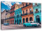 Feeby Bilder Kuba 100x70 cm 1 Teilig Wohnzimmer Schlafzimmer Büro Flur Küche Wandbilder Leinwandbilder Modern Bild auf Leinwand Wanddekoration Kunstdruck Design Architektur Blau