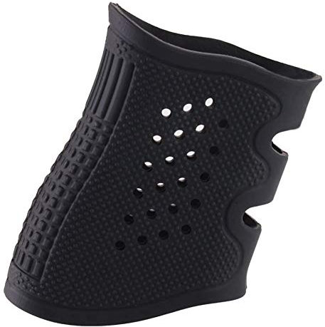 WEREWOLVES Taktische Universal Pistole Pistole Gummi Schützen Abdeckung Griff Handschuh Holster Anti Slip Passt Glock 17/19/20/21/22/23/31/32/37/38 (Schwarz)