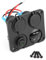 Keenso Auto 4 Gang Kippschalter Panel, 12V-24V EIN- / Aus Kippschalter Panel + Duales USB-Ladegerät + Zigarettenanzünder Steckdose + Voltmeter für Autos, RV, Wohnwagen, Yachten, Marine (Grün LED)