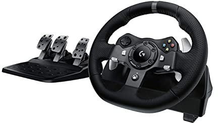 Logitech G920 Racing ratt Driving Force för Xbox One, PC, svart (renoverad)