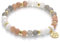 KARYSMA LEBENSBLUME Armband aus echtem MONDSTEIN, Gold plattiert