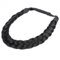 BOBIYA 2 Stränge Kunsthaar Geflochtenes Stirnband Klassisches Chunky Geflochtenes Stirnband Elastisches Stretch-Haarteil für Frauen Mädchen (Natürliches Schwarz)