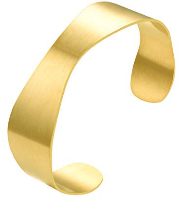 FindChic gold cuff Armband Frauen einstellbare Welle Armspange mit Schmuckbox für Valentinstag
