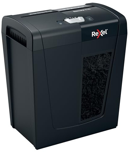 Rexel X10 Cross Cut Paper Shredder, Shreds 11-10 Sheets (70-80 gsm), P4 Security, Home/Home Office, 18 Litre Removable Bin, Quiet and Compact, Secure Range, 2020124