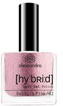 Alessandro Hybrid Lack Dolly`s Pink –glitzerndes Rosa – In Nur 3 Schritten - Perfekte Nägel Ohne Led -Bis Zu 10 Tagen Halt!