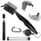 GIAK Golf Bürste Golfschläger Bürste Golf Club Bürste Dual Sided Nylon & Edelstahl Golf Groove Sharpener Sharpener Werkzeug mit Aluminium Carabiner Golf Zubehör Geschenk