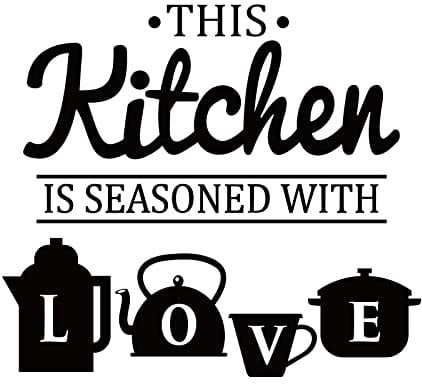 SUPERDANT Küche Thema PVC Wandaufkleber Lustige Wortkunst Wandtattoos Vinyl Wandaufkleber Inspirierende Schriftzüge Zitate Spruch Wanddekor Für Zuhause Wohnzimmer Schlafzimmer Dekoration