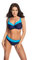 Selente My Secret D8077 Costume da Bagno Donna a Due Pezzi, Balconcino con Ferretto Blu/Turchese, IT 5G
