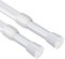 Vista 105-190cm Extendable Curtain Poles No Drill Tension Rods Extendable Curtain Rod Adjustable for DIY Projects, Cupboard, Kitchen, Bathroom, Bookshelf, Wardrobe, Window, 2 Pack White