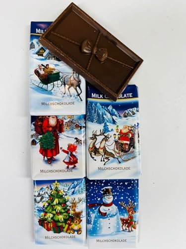 25x 15g OYOY Schokotäfelchen Weihnachten aus Milchschokolade I Schokoladentafel I Ideal als Adventskalender Füllung Kinder als Weihnachtsfeier Geschenke und als Give Away