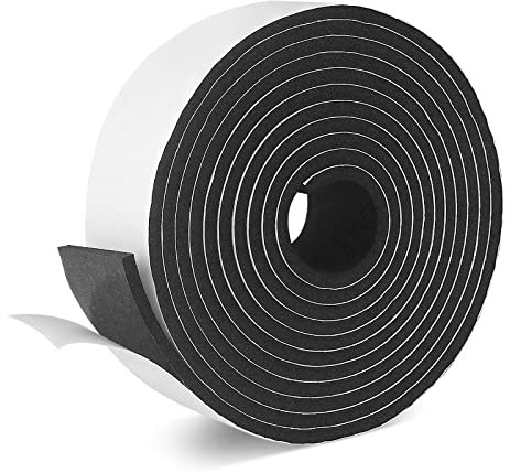 SDLDEER Foam Tape, Self Adhesive Foam Strip 50mm(W) X 6mm(T) X 4m(L) Weather Stripping Door Seal Strip, Draft Excluder for Windows Door, Anti-Collision, Weatherproof, Window Soundproofing