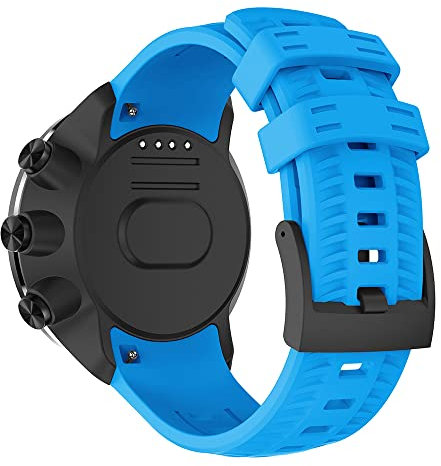 REYDA Silikonarmband Kompatibel mit Suunto 9/9 Baro/7/D5 Armband Silikon, Weiches Atmungsaktives Silikonband Sportarmband Metallschnalle Armbänder Ersatzarmband für Suunto Spartan Sport Wrist HR Baro