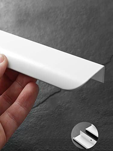 Tiradores de Cocina Súper Largos Manijas de Puertas de Gabinete Blanco,para armarios, cajones y puertas,Manijas Para Puertas Aluminio, Ventanas, Armarios (Total length 400mm)