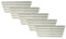 vhbw 5X Panno Compatibile con Vileda Steam One XXL Scopa a Vapore - Microfibra, Bianco/Grigio