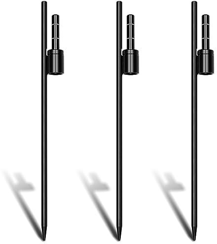 Shimeyao 3 Pcs 20 Inch Feather Flag Spike Heavy Duty Ground Stake Flag Pole Holder with Sleeve Bearing Fit 0.66 Inch Inner Diameter Poles for Outdoor Swooper Flutter Banner Garden Lawn Base