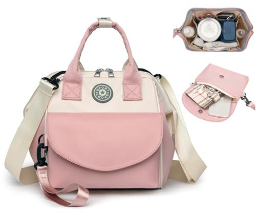 Balakaka Baby Wickeltasche Kinderwagen mit Schnullertasche, 7L Große Wickelrucksack Mommy bag, 2-in-1 Abnehmbare Tasche Reise Windeltasche Henkeltaschen für unterwegs