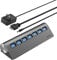 Achoro 7 Ports Powered USB HUB – Triangle Aluminum Alloy Super Speed External USB Port – USB 3.2 Aluminium USB Hub for Computer, Mac, PCs, Smartphone & Tablets – Computer Multiple USB Hub