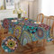 iEvery Tischdecke Boho Style Rechteckig Mandala Garten Tischdecken für Draußen Polyester Outdoor Abwaschbar Gartentischdecke Eckig Wetterfest für Küche Gartentisch Esstisch Couchtisch Party 110x140 cm