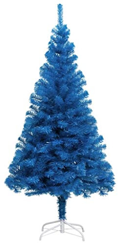 Christbaum künstlich.USB Weihnachtsbaum.Tannenbaum.Künstlicher Weihnachtsbaum mit Ständer Blau 150 cm PVCchristmas Tree.Weihnachtsbaum mit Beleuchtung.