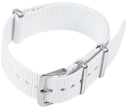 Holibanna Nylon Uhrenarmband Weiß Geflochtenes Ersatzarmband Atmungsaktiv Komfortabel Weich Hautfreundlich Für Smartwatch Fitness Uhr