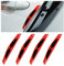 JNNJ 4 Stück Auto-Stoßstangenstreifen, Auto Türkantenschutz Aufkleber, Universal Auto Stoßstange Guard Anti-Scratch Protector Trim Aufkleber, Für Auto-SUV-LKW(Rot)