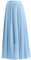 Rock Damen Sommer Lang Sommer Damen Einfarbig Chiffon Rock Damen Hohe Taille Langer Rock Bleistiftrock Mit Spitze (BU2, S)