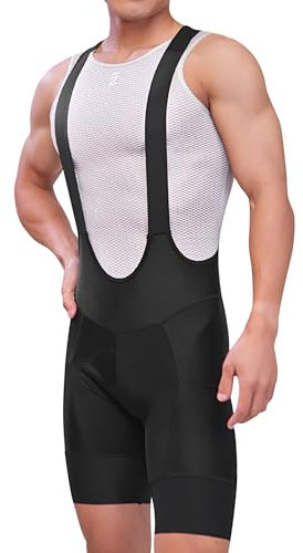 INBIKE Salopette da Ciclismo Uomo Imbottitura 3D Pantaloncini Bici da Strada con Bretelle Pantaloncini MTB con Tasche Traspirante Asciugatura Rapida Abbigliamento Ciclismo Estivi