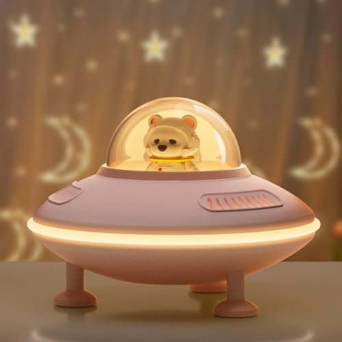 Baolira Small Wireless Speaker, Bluetooth Speaker with Night Light for Pink Room Decor, Bluetooth 5.4, USB Disk&AUX&TF-Card Input, Birthday Gifts for Women Teen Girls - Pink