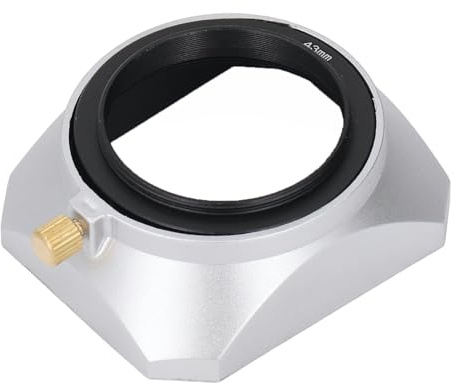 Paraluce Quadrato in Metallo da 43 Mm, Paraluce per Fotocamera Digitale ABS in Lega di Alluminio, Interno con Finitura Opaca, Efficace Blocco della Luce, per Lunghezza Focale di