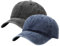 XYIYI 2 Pack Schwarz Marine Unisex Washed Vintage Baseballkappe Golf Dad Hat Einstellbare Klassische Low Profile Plain Cap für Herren Damen
