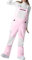 Ski-Lätzchen für Damen – Skihose mit Lätzchen, farbblockierend, wasserdicht, winddicht, warm, atmungsaktiv, Overalls mit mehreren Taschen, isolierte Ski-Latzhose für Paare, rose, S