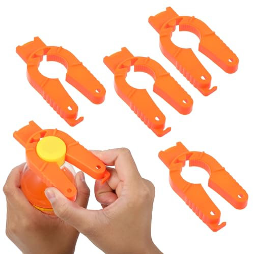 Apribottiglie in plastica, confezione da 4 apribottiglie, apribottiglie 3 in 1, multiuso, per mani artritiche, anziani