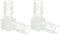 PATIKIL 0.31 Conector de Codo de 90 Grados de Plástico para Manguera, 2Pcs Conectores en L de Manguera de 2 Vías Igualmente Barbeados Conector de Empalme de Manguera Adaptador de Unión