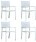 Iiaky Gartenstühle 4 STK. Weiß Kunststoff Rattan-Optik Outdoor Chair Hochlehner Gartenstuhl Klappstuhl Aus