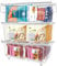 Cesta para Congelador Horizontal con Asas Fondo Antideslizante - 3 Organizadores Arcon Congelador 37.2 * 18.8 * 14cm - Cestas de Almacenamiento para Frigorífico, Armario (3 Blanco)