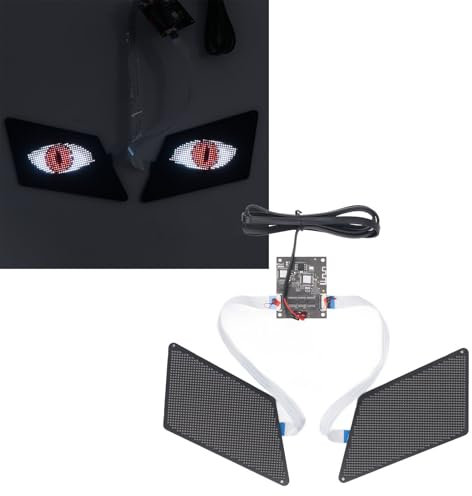Programmierbare LED-Augen, 48 X 96, Multifunktional, DC12 V, Schild, Flex-LED-Anzeige, Bearbeitung, DIY-Text, Animation, Bilder, Tafel, Kompakt, Leicht, für Reittasche