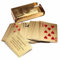 Generisch 2 Decks Black Gold Standard Spielkarten PVC Wasserdicht Pokerkarten Set, Wasserfestes Kartenspiel 52 Card Deck (Gold)