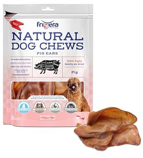 Frigera Oreilles de Porc 200g – Friandises Naturelles et Riches en protéines pour Chiens, Snacks de qualité sans additifs